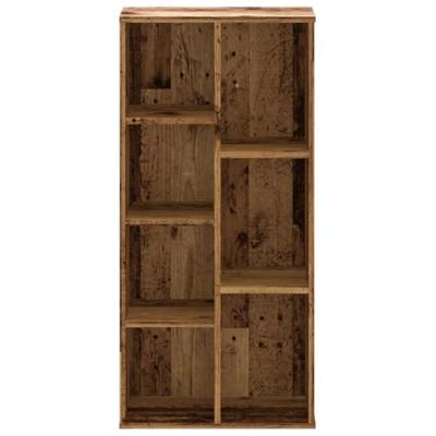 Boekenkast 50x25x105 cm bewerkt hout oud houtkleurig
