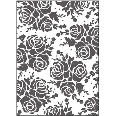 Creativ Company Embossing folder , rozen, afm 13x18,5 cm, dikte 2 mm, 1 stuk