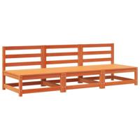 Tuinbank zonder armleuning 3 st 70x70x67 cm grenenhout wasbruin - thumbnail