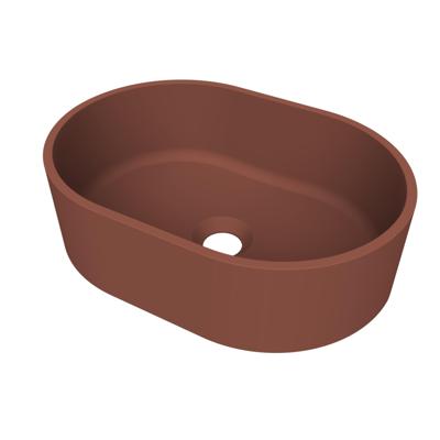 Arcqua Case opbouw waskom ovaal 40x28 mat Terracotta Arcqua Arcqua Case opbouw waskom ovaal 40x28 mat Terracotta Arcqua