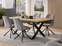 Verlengbare eettafel MARNOIX 190>250 cm franse eik - thumbnail