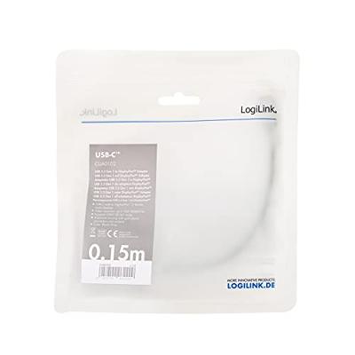 LogiLink CUA0102 tussenstuk voor kabels USB 3.2 Gen1 Type-C DisplayPort Zwart