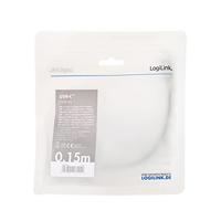 LogiLink CUA0102 tussenstuk voor kabels USB 3.2 Gen1 Type-C DisplayPort Zwart - thumbnail