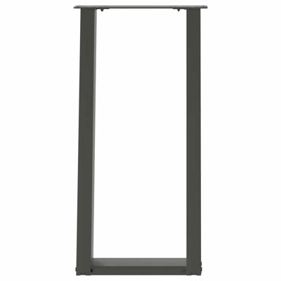 Salontafelpoten 2 st U-vormig 30x(30-31) cm staal antraciet