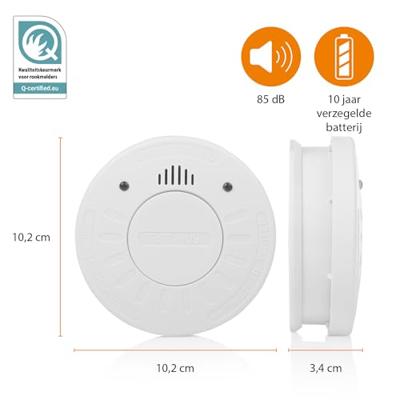 Smartwares RM520 Rookmelder Incl. batterij (10 jaar) werkt op batterijen
