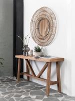 MUST Living Ronde Spiegel 'San Miguel' Abaca, 70cm - thumbnail