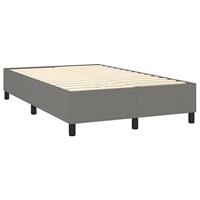 Boxspring met matras stof donkergrijs 120x200 cm - thumbnail