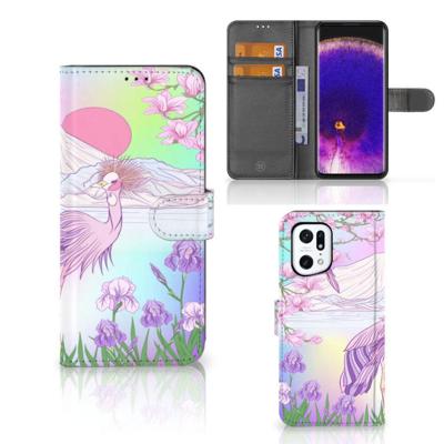 OPPO Find X5 Pro | Telefoonhoesje | Met pasjeshouder | Bird