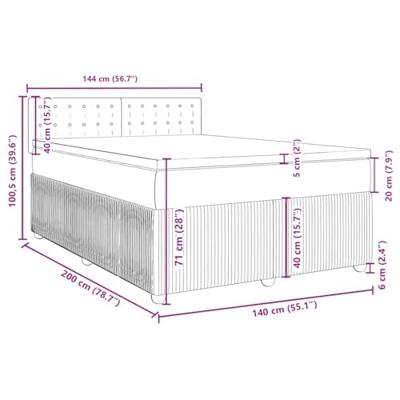 Boxspring met matras fluweel zwart 140x200 cm