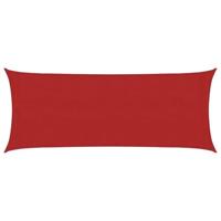 VidaXL Zonnezeil 160 g/m² 2x4,5 m hdpe rood - thumbnail