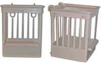 Beeztees nestkast van kunststof met haken voor vogel beige 11 x 11 x 14 cm - thumbnail