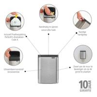 Brabantia Bo afvalemmer 4 liter met kunststof binnenemmer matt steel fingerprint proof - thumbnail