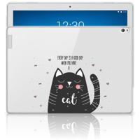 Lenovo Tab P10 Tablet Back Cover Cat Good Day - thumbnail