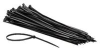 100 Tiewraps / kabelbinders 4,8x300mm zwart nylon - thumbnail
