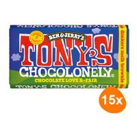 Tony's Chocolonely - Ben & Jerry's Donkere melk brownie - 15x 180g - thumbnail