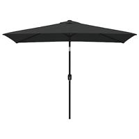 Parasol met metalen paal 300x200 cm zwart - thumbnail