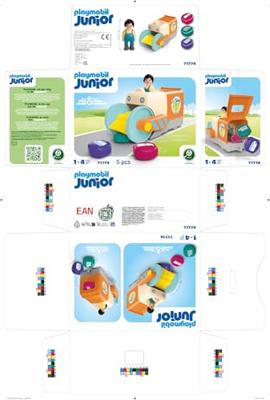 Playmobil® Junior duw- en grijpvuilniswagen Playmobil® Junior duw- en grijpvuilniswagen