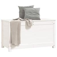 Opbergbox wit 80x40x45,5 cm massief grenenhout - thumbnail