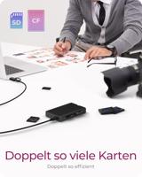 ICY BOX IB-CR504-C31 geheugenkaartlezer USB 3.2 Gen 2 (3.1 Gen 2) Type-C Zwart - thumbnail