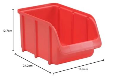 Hünersdorff stapelbak "pp" storage boxes red gr.3 - thumbnail