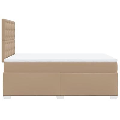 Boxspringbed met matras kunstleer cappuccinokleurig 120x190 cm