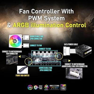 PC Behuizing - BITFENIX - Apollo ARGB - Zonder voeding - Mid-tower - ATX-formaat - Zwart