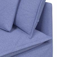 Modulaire hoekmodule bank met kussens 100 cm jeansblauw - thumbnail