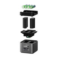 Hähnel - ProCube 2 - DSLR Duo Charger - voor Nikon - EU/UK/USA stekker - Oplader voor EN-EL14, EN-EL15 en EN-EL25 batterijen - Ingebouwde USB-laadpoorten & AA slots - thumbnail