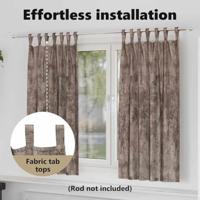 VidaXL Velvet gordijnen 2 pcs cappuccino 175 x 140 cm fluweel - thumbnail