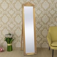 VidaXL Vrijstaande spiegel barok 160x40cm goud - thumbnail