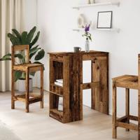 Bartafel met rekken 90x47,5x103,5 cm bewerkt hout oud houtkleur - thumbnail