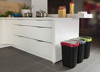 Rotho Twist Afvalbak 25L Zwart Rotho Twist Afvalbak 25L Zwart