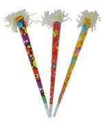 Papieren toeter met franje 50cm - thumbnail