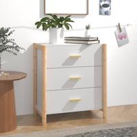 Dressoir 62x38x70 cm bewerkt hout wit - thumbnail