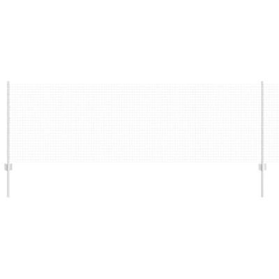 VidaXL Hek met paal zilver 0,8 x 25 m staal