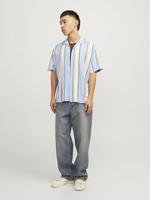 J&j Premium Jprblapalma Resort Shirt S/s Sn 12252948 Overhemd Palace Blue Relaxed Fit - thumbnail