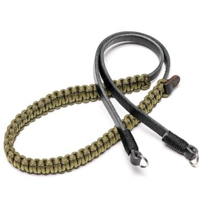 Leica 18895 Paracord riem gemaakt door COOPH zwart/olijfgroen 100cm