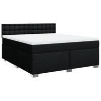 Boxspring met matras stof zwart 180x200 cm - thumbnail