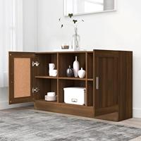 Dressoir 120x30,5x70 cm bewerkt hout bruin eikenkleur - thumbnail