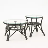 Vita Lester bijzettafel set zwart - thumbnail