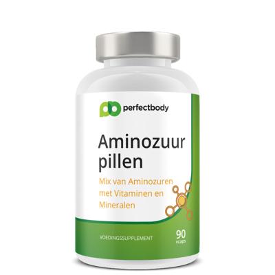 Aminozuur capsules - Met vitamine B6 & chroom - Voor afslanktraject & energie - 90 vcaps PerfectBody Aminozuur capsules - Met vitamine B6 & chroom - Voor afslanktraject & energie - 90 vcaps PerfectBody