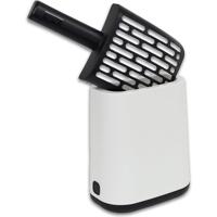 Rotho biala kattenbakschep + zakjes en houders wit - thumbnail