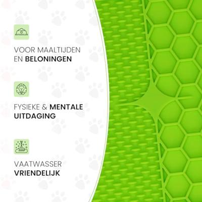 Eat Slow Live Longer Lick Mat Duo M Green