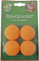 Kattenspeelgoed blisterpak a 4 stuks ping pong bal Speelplezier-kat Gebr. de Boon - Gebr de boon - thumbnail