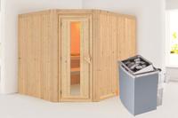 Karibu | Malin Sauna | Energiesparende Deur | Kachel 9 kW Geïntegreerde Bediening - thumbnail