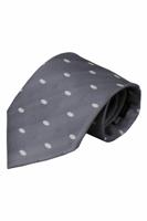Alberto Vincelli Grijze zijden stropdas Paola 01 - thumbnail