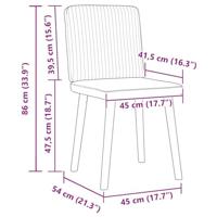 Eetkamerstoelen 2 st stof donkergroen - thumbnail