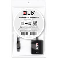 CLUB3D CAC-2113 kabeladapter/verloopstukje Mini Displayport VGA Zwart - thumbnail