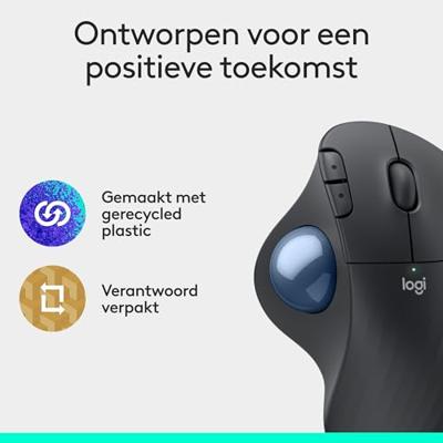LOGITECH M575 Ergo Draadloze Trackball Muis Grijs