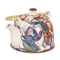 Clayre & Eef Theepot met tulpen 800ml - thumbnail